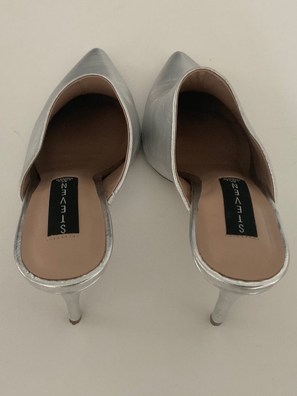 STEVEN by Steve Madden Women's Craft Mule in Metallic Silver Size 7.5 - Picture 5 of 14